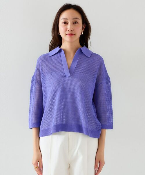 UNTITLED / アンタイトル ニット・セーター | 【七分袖/春夏素材】メッシュ衿付きニット | 詳細20