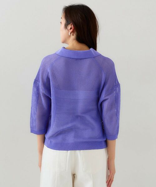UNTITLED / アンタイトル ニット・セーター | 【七分袖/春夏素材】メッシュ衿付きニット | 詳細22