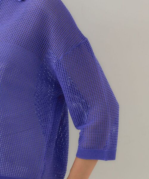 UNTITLED / アンタイトル ニット・セーター | 【七分袖/春夏素材】メッシュ衿付きニット | 詳細24