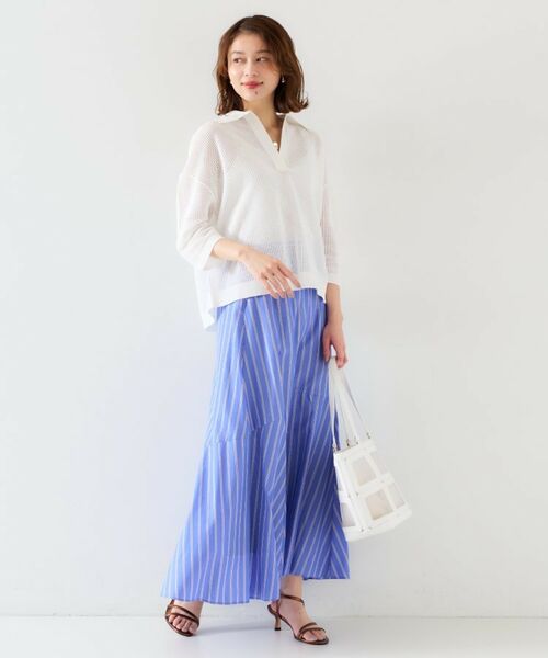 UNTITLED / アンタイトル ニット・セーター | 【七分袖/春夏素材】メッシュ衿付きニット | 詳細3