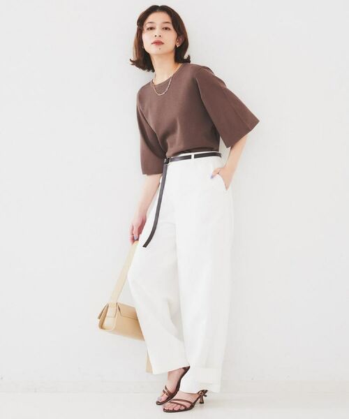 UNTITLED / アンタイトル ニット・セーター | 【清涼感/二の腕カバー】シアープルオーバーニット | 詳細10