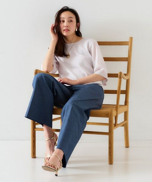 UNTITLED / アンタイトル ニット・セーター | 【清涼感/二の腕カバー】シアープルオーバーニット | 詳細15