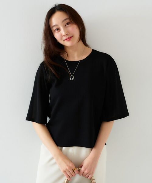 UNTITLED / アンタイトル ニット・セーター | 【清涼感/二の腕カバー】シアープルオーバーニット | 詳細5