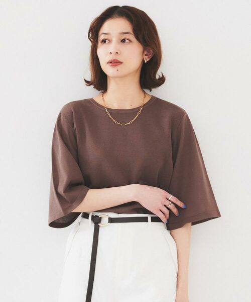 UNTITLED / アンタイトル ニット・セーター | 【清涼感/二の腕カバー】シアープルオーバーニット | 詳細9