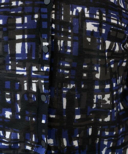 UNTITLED / アンタイトル カーディガン・ボレロ | 【セットアップ可能/アンサンブル可能/シアー】チェックプリント カーディガンニット | 詳細10