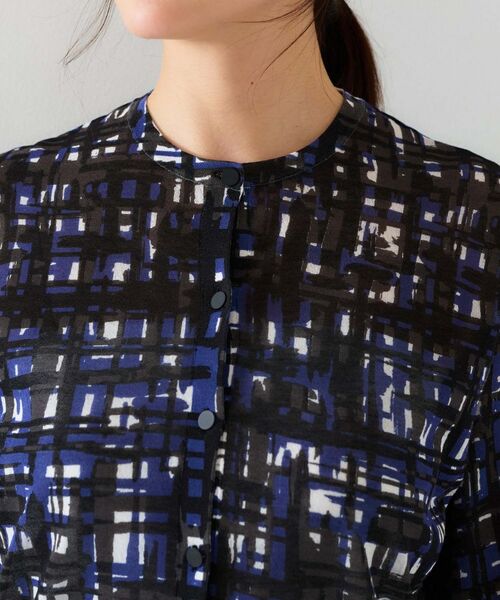 UNTITLED / アンタイトル カーディガン・ボレロ | 【セットアップ可能/アンサンブル可能/シアー】チェックプリント カーディガンニット | 詳細14