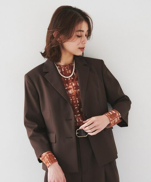 UNTITLED / アンタイトル テーラードジャケット | 【オンオフ使える/セットアップ可能】トロピカルウール シングルブレストジャケット | 詳細3