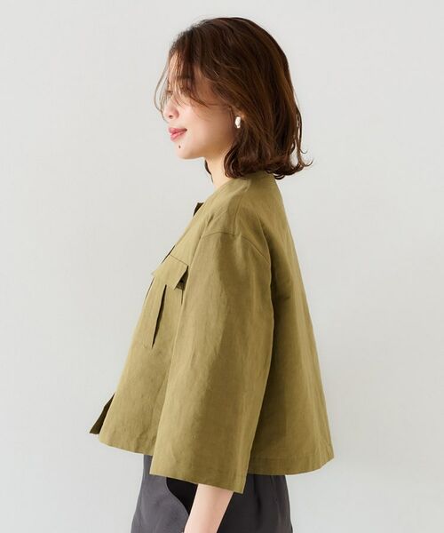 UNTITLED / アンタイトル ノーカラージャケット | 【トレンド/七分袖】タイプライター ノーカラージャケット | 詳細10