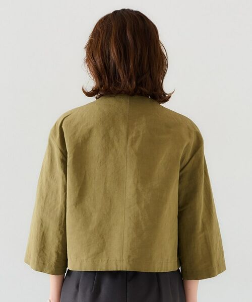 一度着8.3万 22SS AKM　ノーカラー ジャケット 楽天市場】ATON エイトン ウール サキソニー ウール ノーカラー