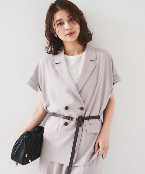 UNTITLED / アンタイトル テーラードジャケット | 【セットアップ可能/接触冷感/イージーケア】リラクミスト ハーフスリーブジャケット | 詳細11