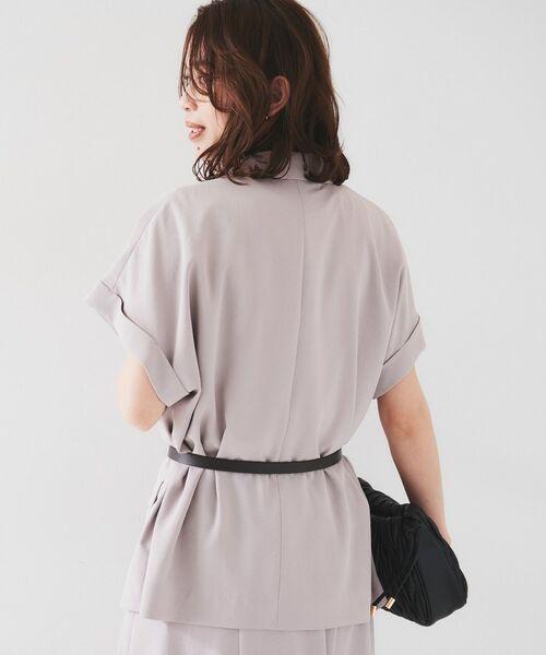 UNTITLED / アンタイトル テーラードジャケット | 【セットアップ可能/接触冷感/イージーケア】リラクミスト ハーフスリーブジャケット | 詳細12