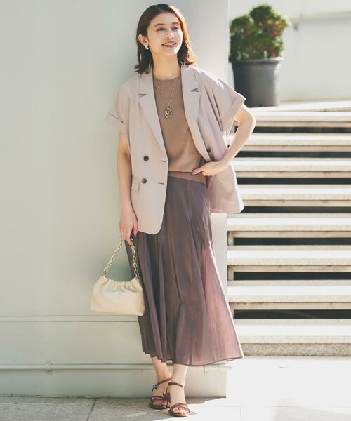 UNTITLED / アンタイトル テーラードジャケット | 【セットアップ可能/接触冷感/イージーケア】リラクミスト ハーフスリーブジャケット | 詳細16