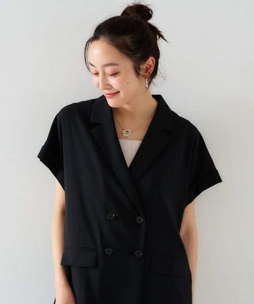 UNTITLED / アンタイトル テーラードジャケット | 【セットアップ可能/接触冷感/イージーケア】リラクミスト ハーフスリーブジャケット | 詳細21