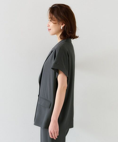 UNTITLED / アンタイトル テーラードジャケット | 【セットアップ可能/接触冷感/イージーケア】リラクミスト ハーフスリーブジャケット | 詳細25