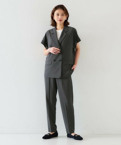 UNTITLED / アンタイトル テーラードジャケット | 【セットアップ可能/接触冷感/イージーケア】リラクミスト ハーフスリーブジャケット | 詳細5