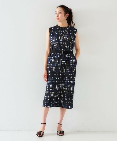 UNTITLED / アンタイトル ミニ丈・ひざ丈ワンピース | 【アンサンブル可能】チェックプリントワンピース | 詳細13
