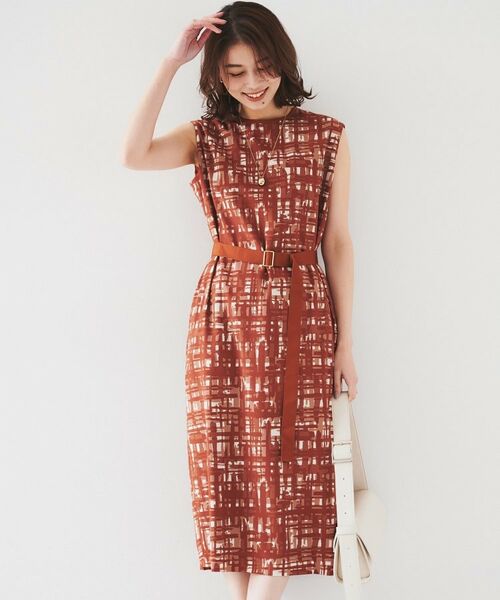 UNTITLED / アンタイトル ミニ丈・ひざ丈ワンピース | 【アンサンブル可能】チェックプリントワンピース | 詳細2