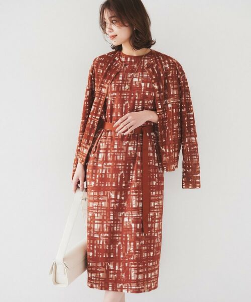 UNTITLED / アンタイトル ミニ丈・ひざ丈ワンピース | 【アンサンブル可能】チェックプリントワンピース | 詳細3