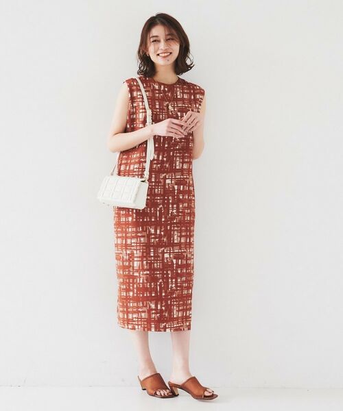 UNTITLED / アンタイトル ミニ丈・ひざ丈ワンピース | 【アンサンブル可能】チェックプリントワンピース | 詳細5