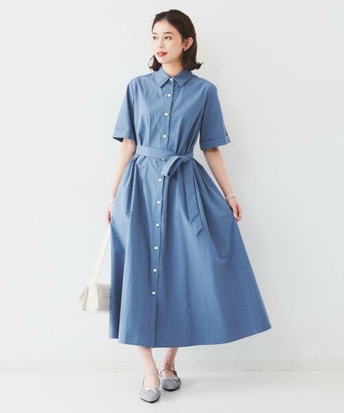 セール】 【コットン100／前開き／夏ワンピ】ロングシャツ