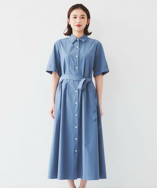 セール】 【コットン100／前開き／夏ワンピ】ロングシャツ