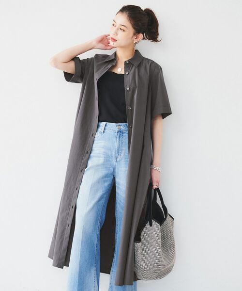 UNTITLED / アンタイトル ロング・マキシ丈ワンピース | 【コットン100／前開き／夏ワンピ】ロングシャツワンピース | 詳細2