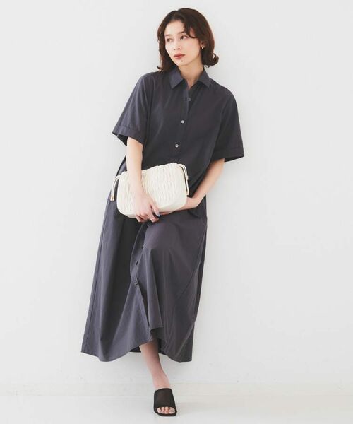 新品未使用　UNTITLED ベージュ 半袖ロングワンピース ワンピース ロングワンピース シャツワンピース 半袖 無地