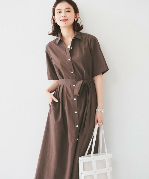 UNTITLED / アンタイトル ロング・マキシ丈ワンピース | 【コットン100／前開き／夏ワンピ】ロングシャツワンピース | 詳細7