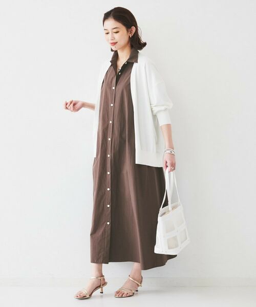 UNTITLED / アンタイトル ロング・マキシ丈ワンピース | 【コットン100／前開き／夏ワンピ】ロングシャツワンピース | 詳細9