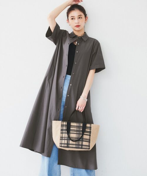 セール】 【コットン100／前開き／夏ワンピ】ロングシャツ