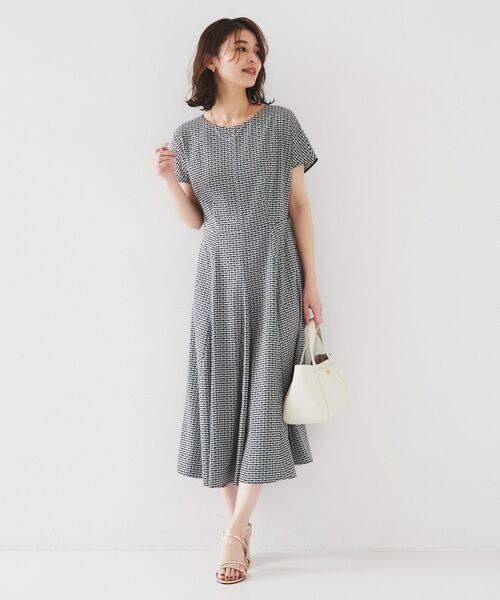 UNTITLED / アンタイトル ロング・マキシ丈ワンピース | 【きれいめ/洗える/夏ワンピ】ジオメトリック柄ワンピース | 詳細4