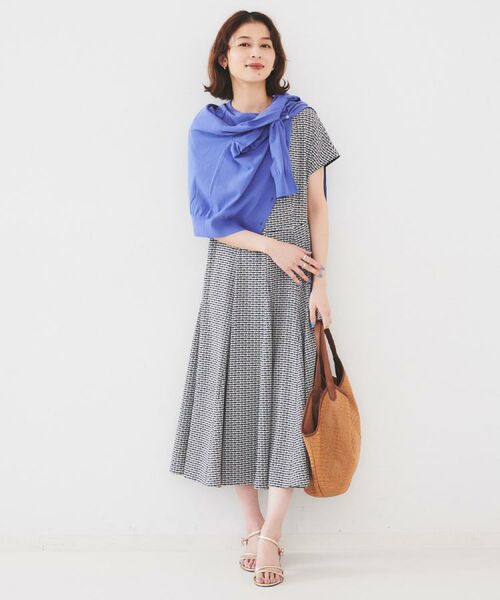 UNTITLED / アンタイトル ロング・マキシ丈ワンピース | 【きれいめ/洗える/夏ワンピ】ジオメトリック柄ワンピース | 詳細6