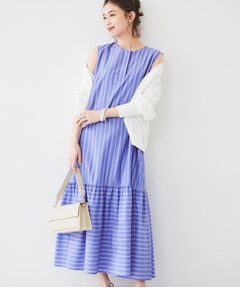 UNTITLED / アンタイトル ロング・マキシ丈ワンピース | 【洗える/ノースリ/夏ワンピ】ストライプワンピース