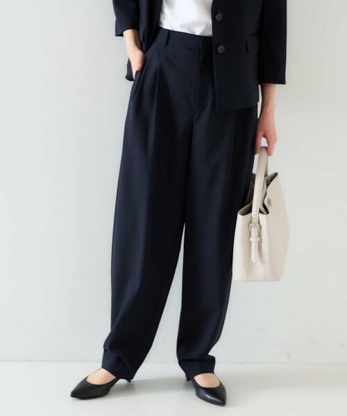 UNTITLED / アンタイトル パンツ | 【オンオフ使える/セットアップ可能】トロピカルウール カーブテーパードパンツ | 詳細6