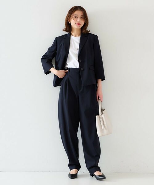 UNTITLED / アンタイトル パンツ | 【オンオフ使える/セットアップ可能】トロピカルウール カーブテーパードパンツ | 詳細8