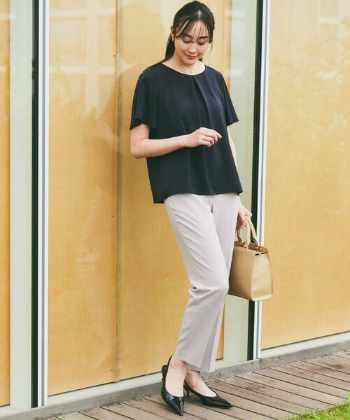 UNTITLED / アンタイトル パンツ | 【セットアップ可能/接触冷感/イージーケア/ウエストゴム仕様】リラクミスト テーパードパンツ | 詳細12