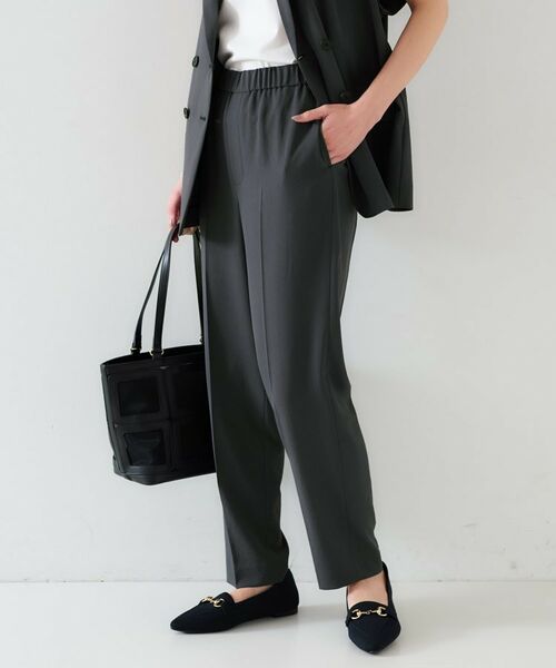 UNTITLED / アンタイトル パンツ | 【セットアップ可能/接触冷感/イージーケア/ウエストゴム仕様】リラクミスト テーパードパンツ | 詳細2