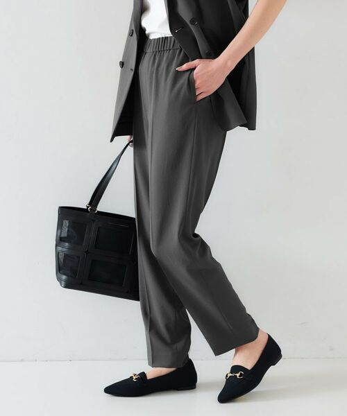 UNTITLED / アンタイトル パンツ | 【セットアップ可能/接触冷感/イージーケア/ウエストゴム仕様】リラクミスト テーパードパンツ | 詳細3