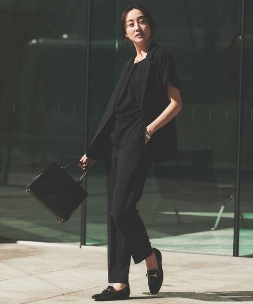 UNTITLED / アンタイトル パンツ | 【セットアップ可能/接触冷感/イージーケア/ウエストゴム仕様】リラクミスト テーパードパンツ | 詳細7