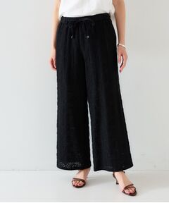 UNTITLED / アンタイトル パンツ | 【セットアップ可能/トレンド】クロシェ風レースワイドパンツ