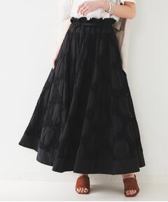 UNTITLED / アンタイトル ロング・マキシ丈スカート | 【トレンド／刺繍レース】サークルモチーフ コットンスカート