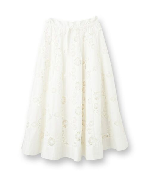 UNTITLED / アンタイトル ロング・マキシ丈スカート | 【トレンド／刺繍レース】サークルモチーフ コットンスカート | 詳細1