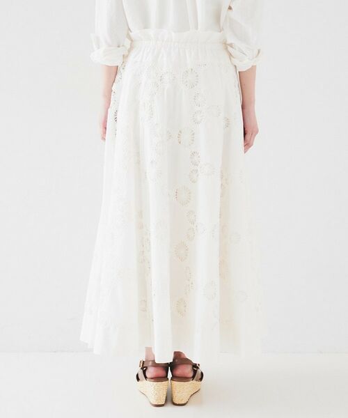 UNTITLED / アンタイトル ロング・マキシ丈スカート | 【トレンド／刺繍レース】サークルモチーフ コットンスカート | 詳細12