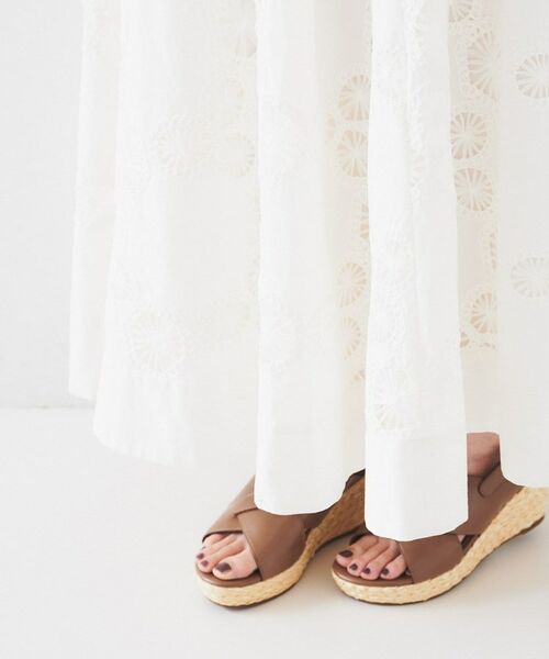 UNTITLED / アンタイトル ロング・マキシ丈スカート | 【トレンド／刺繍レース】サークルモチーフ コットンスカート | 詳細14