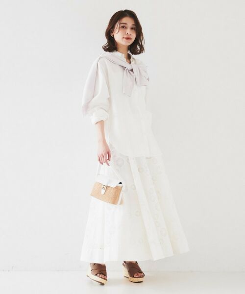 UNTITLED / アンタイトル ロング・マキシ丈スカート | 【トレンド／刺繍レース】サークルモチーフ コットンスカート | 詳細4