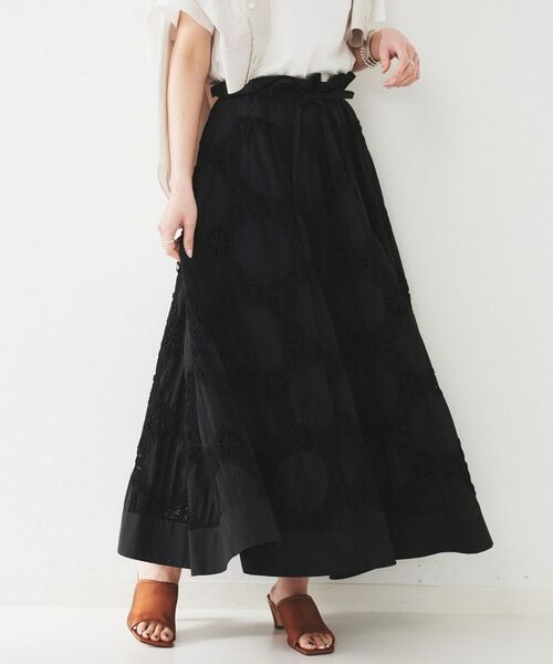 UNTITLED / アンタイトル ロング・マキシ丈スカート | 【トレンド／刺繍レース】サークルモチーフ コットンスカート | 詳細6