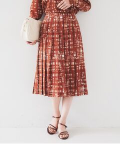 UNTITLED / アンタイトル スカート | 【セットアップ可能】チェックプリント プリーツスカート