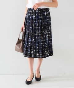 UNTITLED / アンタイトル スカート | 【セットアップ可能】チェックプリント プリーツスカート