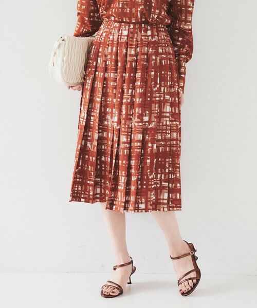 UNTITLED / アンタイトル スカート | 【セットアップ可能】チェックプリント プリーツスカート | 詳細3