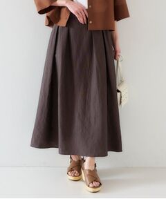 【新品未使用】UNTITLED スカート　ベージュ アンタイトル UNTITLED バックデザインギャザースカート